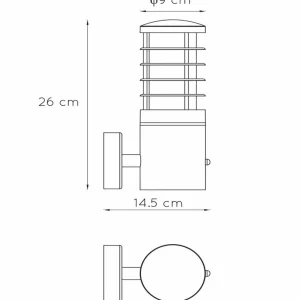 Lucide Applique d’extérieur Solid, douille en haut^ Appliques Murales Extérieures