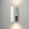 Konstsmide Applique d'extérieur Temi, blanc, largeur 11 cm, aluminium, up/down^ Appliques Murales Extérieures