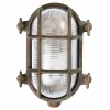 Moretti Luce Applique d'extérieur Tortuga ovale 17cm laiton ant^ Appliques Murales Extérieures