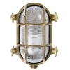 Moretti Luce Applique d'extérieur Tortuga ovale 17cm laiton nat^ Appliques Murales Extérieures