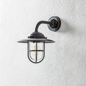 Moretti Luce Applique extérieur Chalet laiton bruni transparent^ Appliques Murales Extérieures
