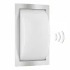 LCD Applique extérieur Ivett E27 acier inox détecteur^ Appliques D'Extérieur Avec Détecteur