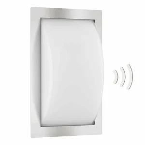 LCD Applique extérieur Ivett E27 acier inox détecteur^ Appliques D'Extérieur Avec Détecteur