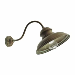 Moretti Luce Applique extérieur Mill 1591 laiton ancien/transp.^ Appliques Murales Extérieures
