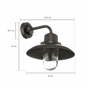 Moretti Luce Applique extérieur Patio laiton bruni, transparent^ Appliques Murales Extérieures