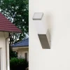 Lindby Applique extérieure oblique Lorian en inox^ Appliques Murales Extérieures