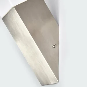 Lindby Applique extérieure oblique Lorian en inox^ Appliques Murales Extérieures