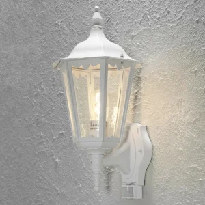 Konstsmide Applique Firenze avec capteur, debout, blanche^ Appliques D'Extérieur Avec Détecteur