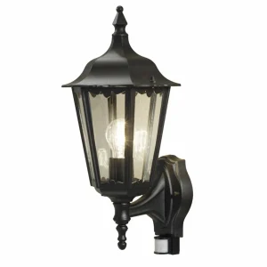 Konstsmide Applique Firenze avec capteur, debout, noire^ Appliques D'Extérieur Avec Détecteur
