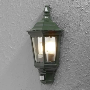 Konstsmide Applique Firenze demi-coupe, capteur, verte^ Appliques D'Extérieur Avec Détecteur