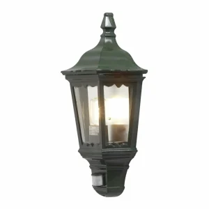 Konstsmide Applique Firenze demi-coupe, capteur, verte^ Appliques D'Extérieur Avec Détecteur