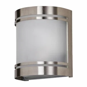 Lindby Applique Lenea esthétique en inox^ Appliques Murales Extérieures