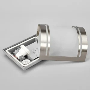 Lindby Applique Lenea esthétique en inox^ Appliques Murales Extérieures