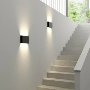 Nowodvorski Lighting Applique murale Haga, lot de 3, graphite, G9, up/down, hauteur 15 cm^ Appliques Murales Extérieures