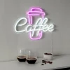 STAR TRADING Applique murale LED Coffee, rose/blanc, plexiglas, 40 x 30 cm USB^ Lampes Décoratives