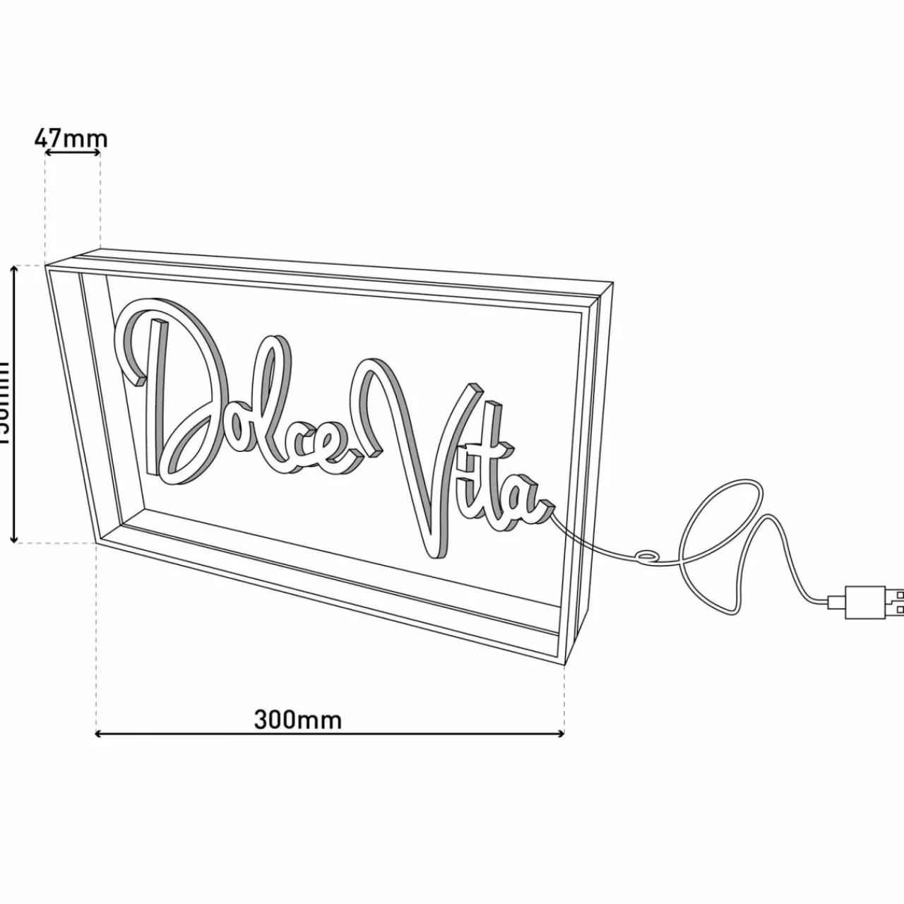 Näve Applique murale LED Dolce Vita, transparente, 30x15 cm, plastique USB RVB^ Lampes Décoratives