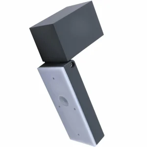 Lindby Applique murale Othil, détecteur de mouvement, gris, aluminium^ Appliques D'Extérieur Avec Détecteur