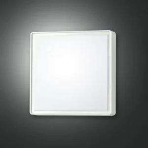 Fabas Luce Applique murale Oban, 24 cm x 24 cm, 1 x E27, blanc, IP65^ Appliques Murales Extérieures