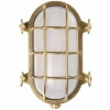 Moretti Luce Applique ovale Hook en laiton^ Appliques Murales Extérieures