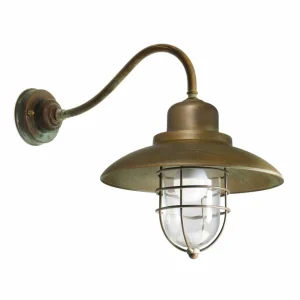 Moretti Luce Applique Patio Cage 3300 laiton ancien/transp.^ Appliques Murales Extérieures