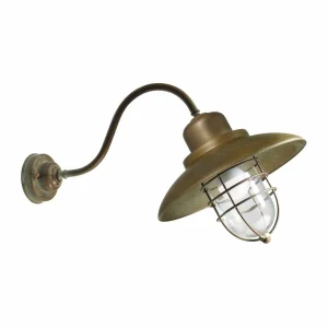 Moretti Luce Applique Patio Cage 3301 laiton ancien/transp.^ Appliques Murales Extérieures