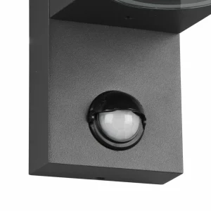 Trio Lighting Applique Roya 2 lampes capteur angles anthracite^ Appliques D'Extérieur Avec Détecteur