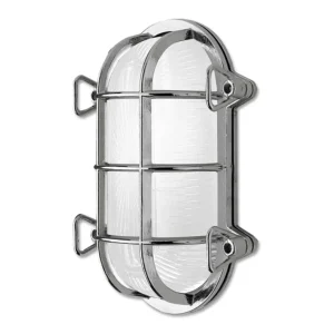 Moretti Luce Applique Tortuga 200.21, ovale, nickel/opale^ Appliques Murales Extérieures