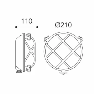 Moretti Luce Applique Tortuga 200.20, ronde, nickel/opale^ Appliques Murales Extérieures
