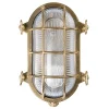 Moretti Luce Applique Tortuga ovale 22,5cm laiton nat/transp^ Appliques Murales Extérieures