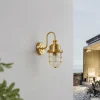 Lindby Appliques d'extérieur Adalie, laiton, acier inoxydable^ Luminaires De Terrasse