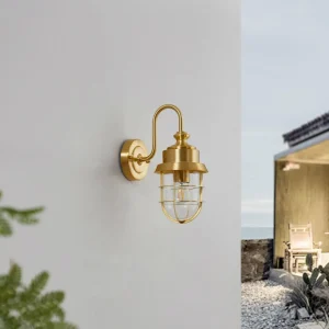 Lindby Appliques d'extérieur Adalie, laiton, acier inoxydable^ Luminaires De Terrasse