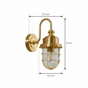 Lindby Appliques d'extérieur Adalie, laiton, acier inoxydable^ Luminaires De Terrasse
