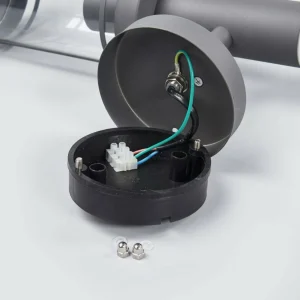 Lindby Appliques d'extérieur Djori, gris foncé, capteur, acier inoxydable^ Appliques D'Extérieur Avec Détecteur