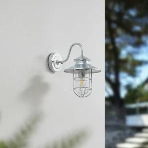 Lindby Appliques d'extérieur Naleta, argent galvanisé, acier^ Luminaires De Terrasse