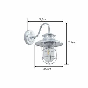 Lindby Appliques d'extérieur Naleta, argent galvanisé, acier^ Luminaires De Terrasse