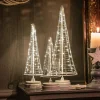 Hemsson Arbre Santa's Tree, fil métal argenté, H26 cm^ Lumière De Noël