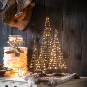 Hemsson Arbre Santa's Tree, fil métal cuivre, H51 cm^ Lumière De Noël