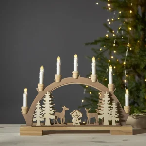 STAR TRADING Arc lumineux LED Fauna, bois clair et foncé^ Lumière De Noël