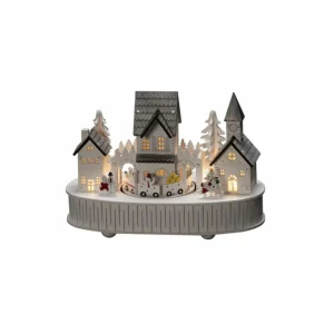 Konstsmide Christmas Arc lumineux LED Maison et église, piles^ Lumière De Noël