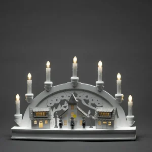 Konstsmide Christmas Arc lumineux LED Maisons à 7 lampes, blanc^ Lumière De Noël