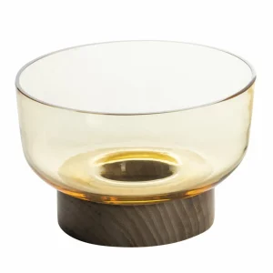 Artemide Coupe Bontà, jaune, Ø 18 cm, verre, bois^ Meubles & Aménagements