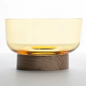 Artemide Coupe Bontà, jaune, Ø 18 cm, verre, bois^ Meubles & Aménagements