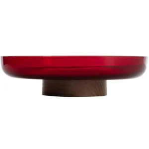 Artemide Coupe Bontà, rouge, Ø 26 cm, verre, bois^ Meubles & Aménagements