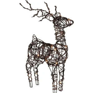 STAR TRADING Aspect rotin - Décoration LED extérieur Deer^ Lumière De Noël