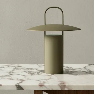 Audo Copenhagen Audo Ray lampe table LED, portable, vert poussière^ Lampes Décoratives