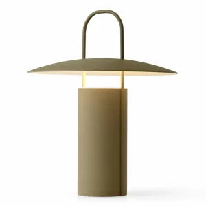 Audo Copenhagen Audo Ray lampe table LED, portable, vert poussière^ Lampes Décoratives
