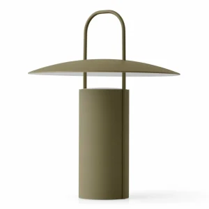 Audo Copenhagen Audo Ray lampe table LED, portable, vert poussière^ Lampes Décoratives