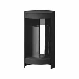 AYTM lanterne Ora, noir, hauteur 28,2 cm, verre, aluminium^ Meubles & Aménagements