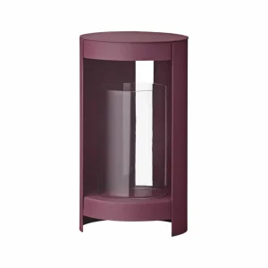 AYTM lanterne Ora, rouge foncé, hauteur 28,2 cm, verre, aluminium^ Meubles & Aménagements