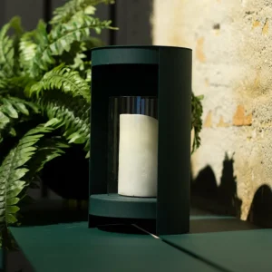 AYTM lanterne Ora, vert foncé, hauteur 28,2 cm, verre, aluminium^ Meubles & Aménagements
